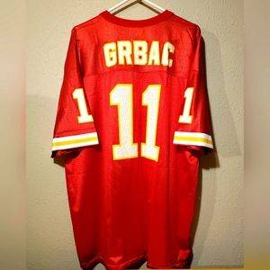 NFL Kansas City Chiefs Elvis Grbac#11 Throwback Logo Athletic Jersey Size XXL
